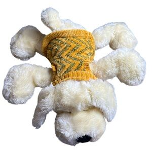 Rare Color Rich Limited Yellow Puppy Dog Stuffed Plush Floppy With Sweater